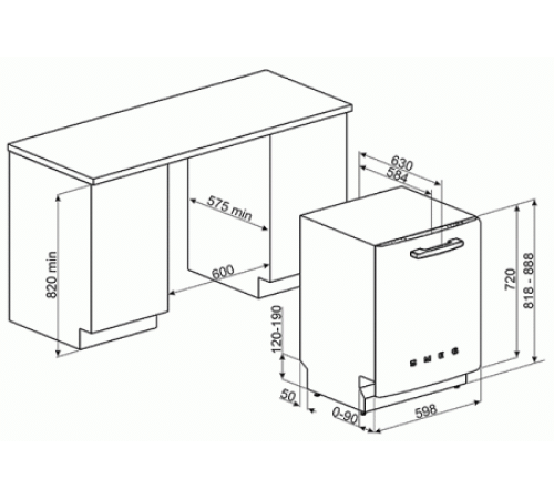 Посудомоечная машина SMEG st2fabne2