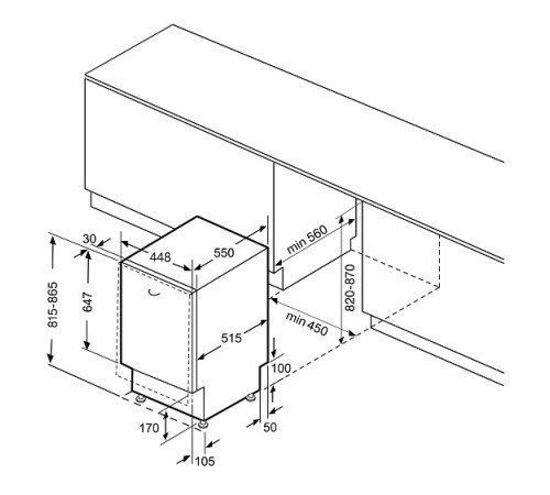 Посудомоечная машина KRONA AMMER 45 BI K