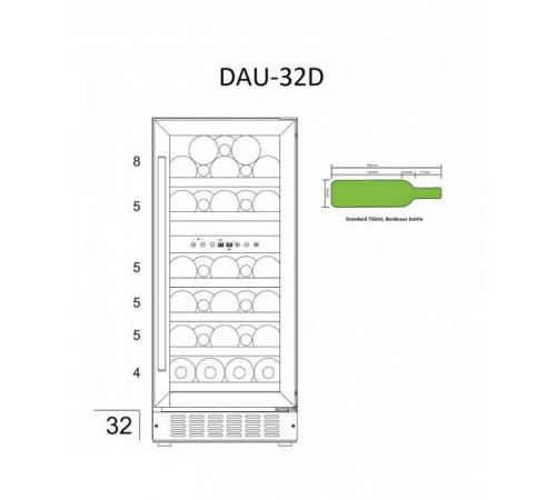 Винный шкаф DUNAVOX DAU-32.78DSS