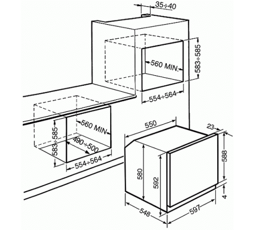Духовой шкаф электрический SMEG SF6102PZS