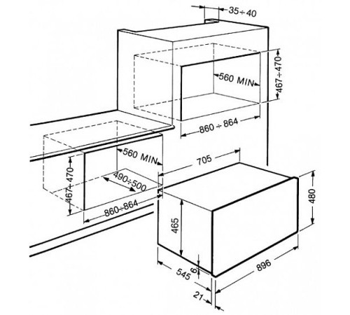Духовой шкаф SMEG se20xmfr8