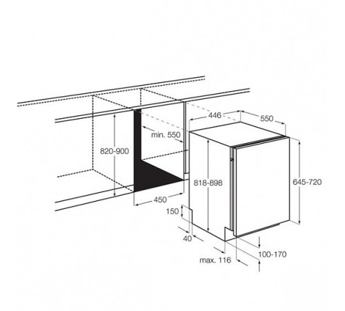 Посудомоечная машина ZANUSSI zdv 14001 fa