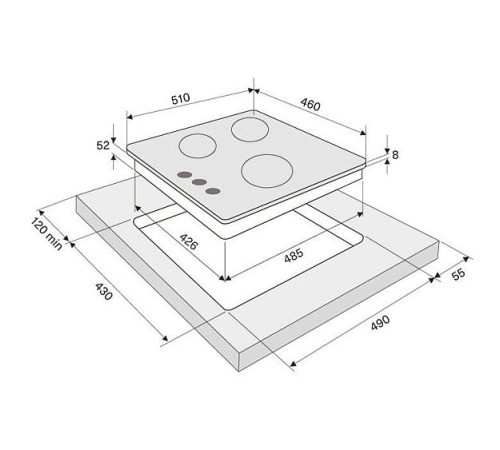 Варочная панель KRONA CORTESIA 45 BL