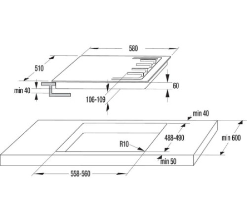 Варочная поверхность GORENJE G 8651 CLB