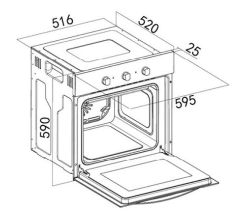 Духовой шкаф AKPO PEA 6008 MM01 BL