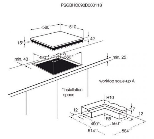 Поверхность AEG hk 654070 ib
