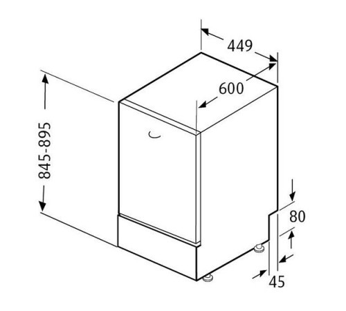 Посудомоечная машина KRONASTEEL Riva 45 FS WH