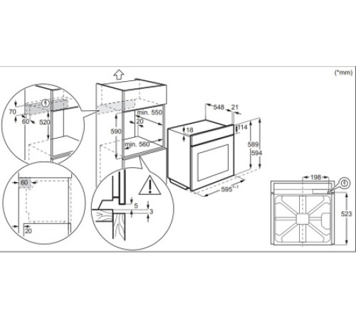 Духовой шкаф ELECTROLUX EOF3H40X