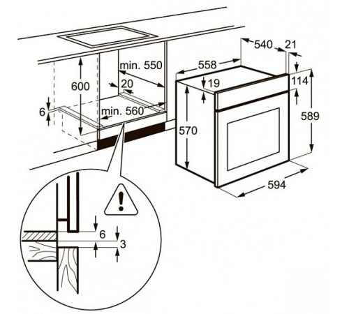 Электрический духовой шкаф ZANUSSI zzb510401b