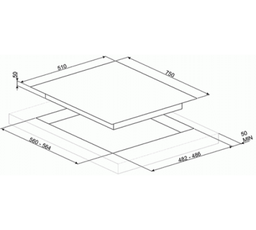 Газовая варочная панель Smeg PV675CNR