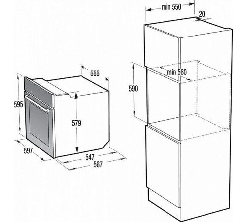Электрический духовой шкаф GORENJE bo636e11x