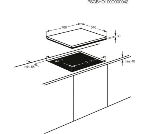 Поверхность AEG  hg579554xb