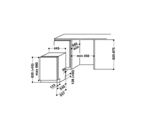 Встраиваемая посудомоечная машина WHIRLPOOL adg190 A+