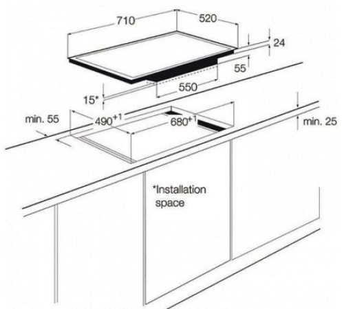 Поверхность AEG hk 764400 fb