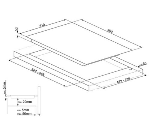 Комбинированная варочная панель SMEG PM6912WLDR