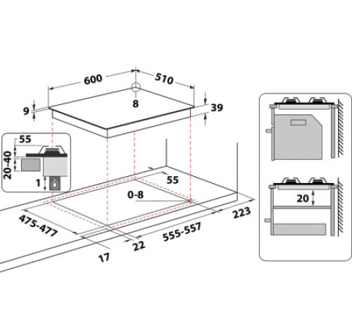 Варочная поверхность HOTPOINT-ARISTON PCN 641 BK