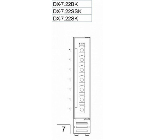 Винный шкаф DUNAVOX exclusive dx-7.22bk