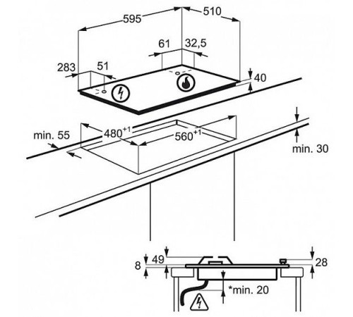Встраиваемая газовая варочная панель ZANUSSI GPZ 263 SR