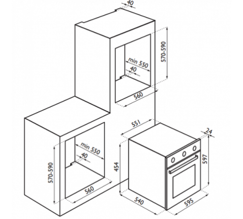 Духовой шкаф ARDESIA hx 080 b