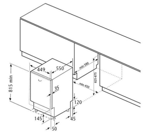 Посудомоечная машина FLAVIA BI 45 Mella P5 S