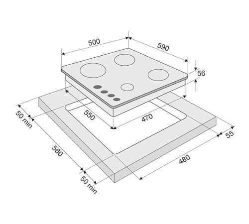 Варочная поверхность KRONA SALVATORE 60 IX