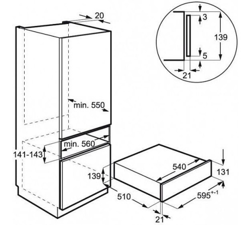 Ящик для упаковки в вакуум AEG KDE911423M