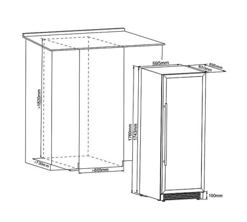 Винный шкаф CELLAR PRIVATE CP165-2T