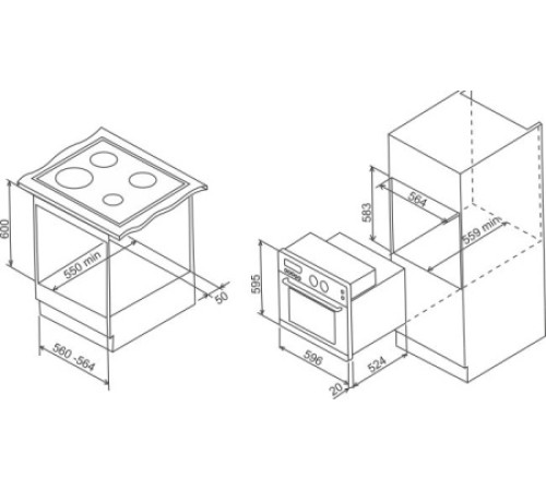 Духовой шкаф LONGRAN bo 6010-58
