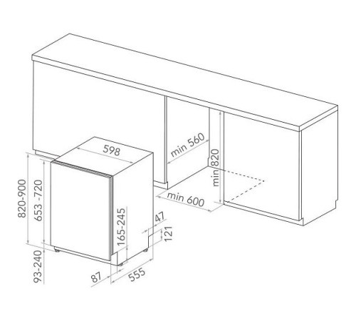 Посудомоечная машина KITCHENAID KIO 3T133 PE
