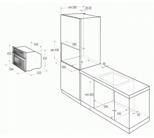 Пароварка встраиваемая GORENJE boc 6322 ax