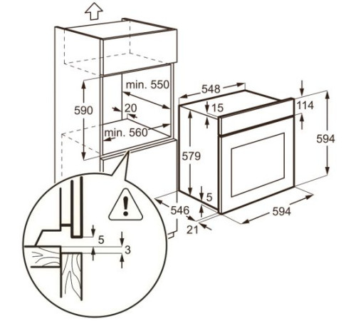 Духовой шкаф  AEG bs 5836680 m