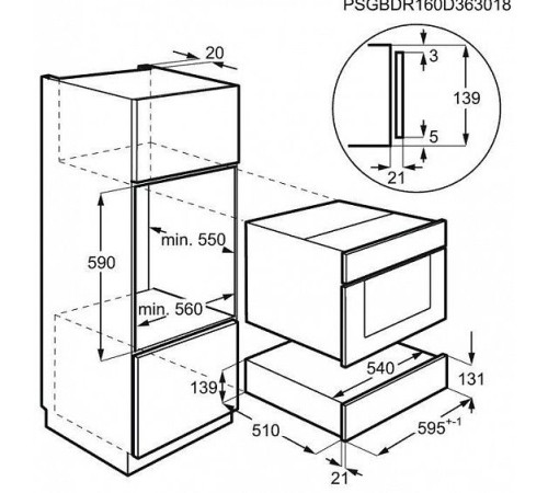 Ящик для упаковки в вакуум AEG KDE911423B