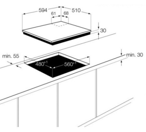Поверхность ZANUSSI zgg 65413 sa