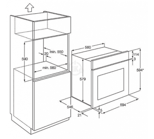 Духовой шкаф  AEG by 931400 pm