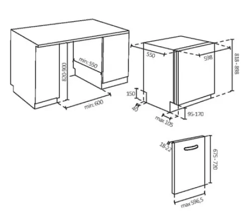 Посудомоечная машина CANDY CI 4C6F0PA-08