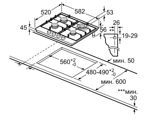 Варочная поверхность BOSCH PGH6B2O93R