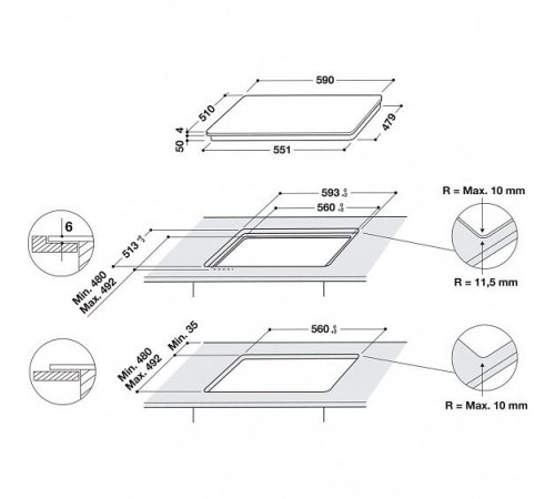 Варочная панель HOTPOINT-ARISTON HB 8460B NE/W