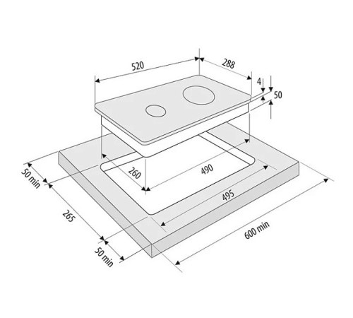 Варочная поверхность KRONA VIRGOLA 30 BL