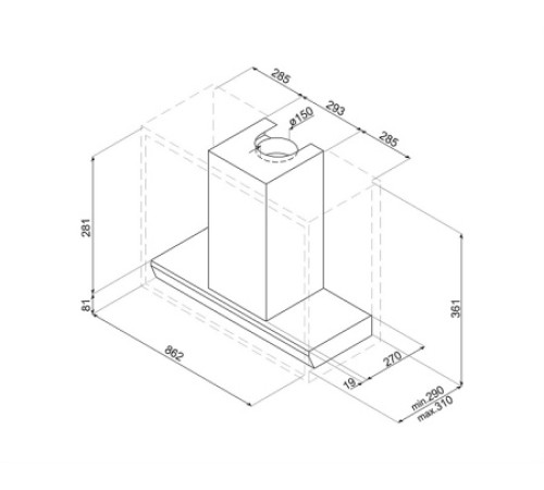 Вытяжка SMEG KSGT93X