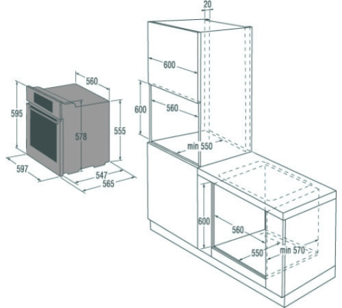 Духовой шкаф Gorenje GO 312 B черный