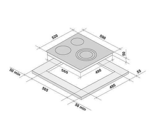Варочная панель Krona TERZO 60 BL