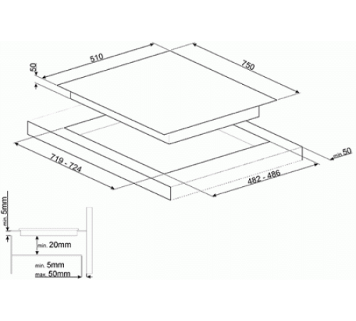 Комбинированная варочная панель SMEG PM6721WLDX