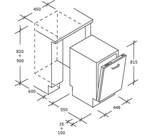 Посудомоечная машина Candy CDI 2L10473-07