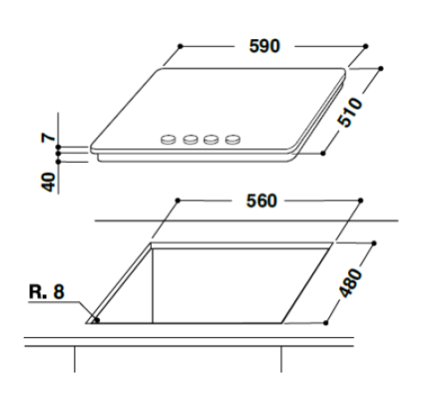 Поверхность WHIRLPOOL gma 6411 wh