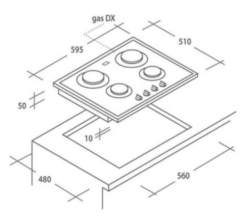 Газовая поверхность CANDY pvl 64 sgn