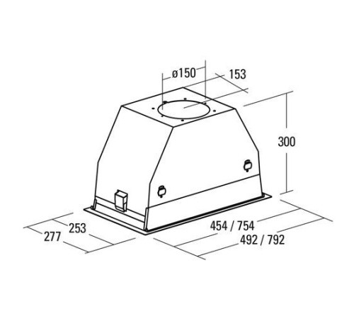 Вытяжка CATA GC DUAL 45 WH